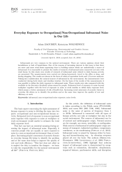 Everyday Exposure to Occupational/Non