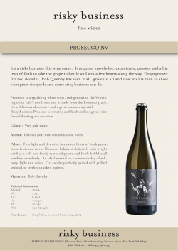 Prosecco - Risky Business | Wine Perth