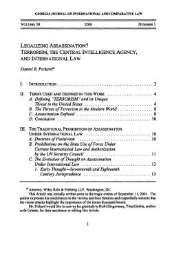Legalizing Assassination? - Digital Commons @ Georgia Law