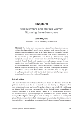 Fred Maynard and Marcus Garvey - Australian Institute of Aboriginal