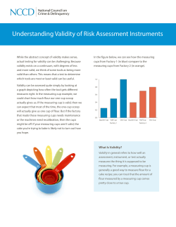 Understanding Validity of Risk Assessment Instruments