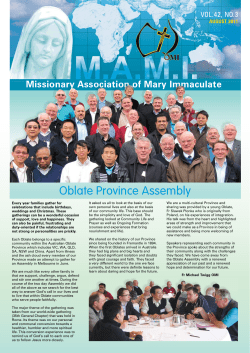 MAMI Aug 2011 Newsletter.indd - Missionary Oblates of Mary