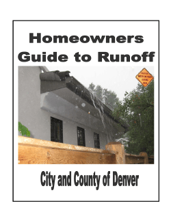 Homeowners Guide to Runoff - City and County of Denver (2010)