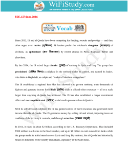 PDF, 15th June 2016 Since 2013, IS and al