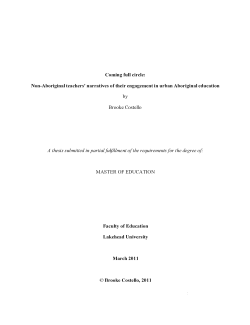 by Brooke Costello MASTER OF EDUCATION