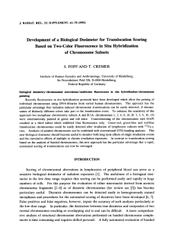 Development of a Biological Dosimeter for Translocation Scoring