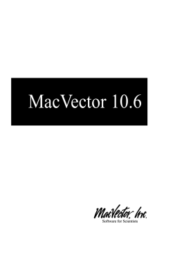 MacVector 10.6 User Guide