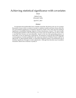 Achieving statistical significance with covariates