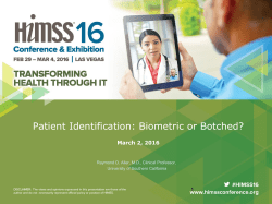 Patient Identification: Biometric or Botched?