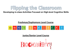 Flipping the Classroom - Developing in