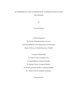 An experimental test of response by Common Ravens to nest