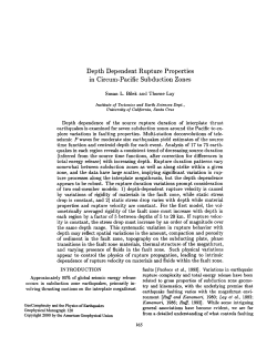 Depth dependent rupture properties in circum