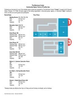 The Montrose Center Community Space Terms of Facility Use