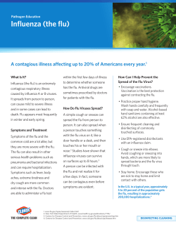 Pathogen Education: Influenza (the flu)