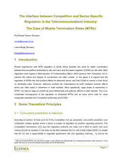 The Interface between Competition and Sector