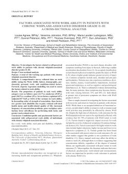 factors associated with work ability in patients with chronic whiplash