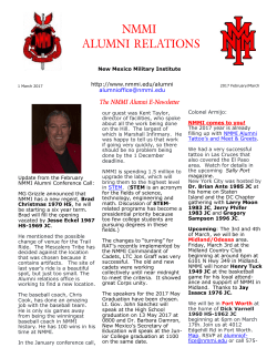 February 2017 Alumni E-Newsletter