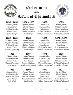 Selectmen - Town of Chelmsford