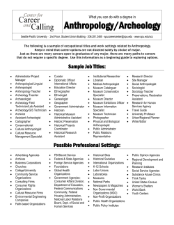 Anthropology/Archeology
