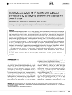 Hydrolytic cleavage of N -substituted adenine derivatives by