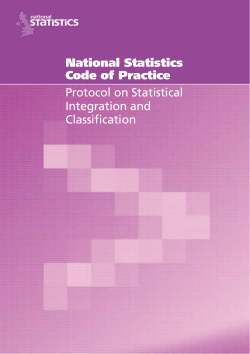 National Statistics Code of Practice Protocol on Statistical Integration