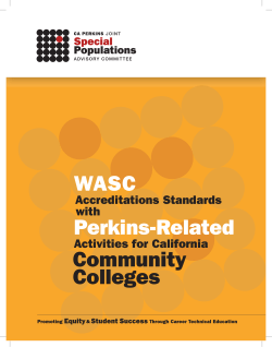 Community Colleges Perkins-Related WASC