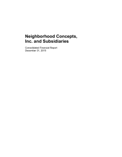 Neighborhood Concepts, Inc. and Subsidiaries