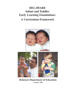 Delaware Early Learning Foundations. Infants and Toddlers