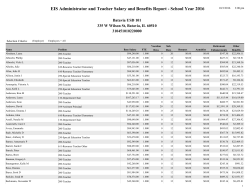 EIS Administrator and Teacher Salary and Benefits Report