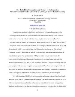 Richard Courant from the University of Göttingen