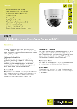 IFD820 High Definition Indoor Fixed-Dome Camera with D/N