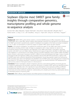 Soybean (Glycine max) SWEET gene family