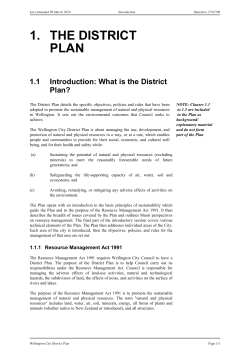 The District Plan - Wellington City Council