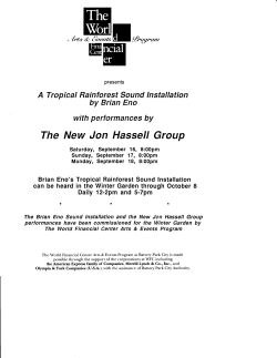 Eno Hassell World Financial Center 1989