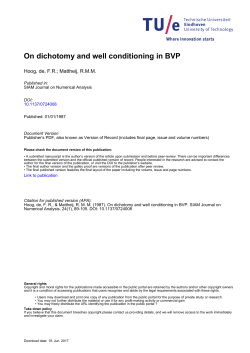 On dichotomy and well conditioning in BVP