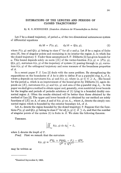 CLOSED TRAJECTORIES* dx/dt = P(x, y), dy/dt = Q(x, y), (1) [[ Hx, V