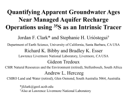 Quantifying Apparent Groundwater Ages Near Managed Aquifer
