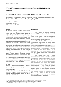 Effect of Serotonin on Small Intestinal Contractility in