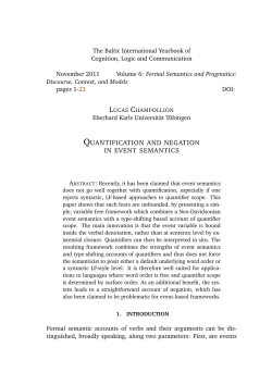 Quantification and negation in event semantics