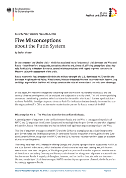 Five Misconceptions about the Putin System