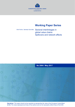 Sectoral interlinkages in global value chains - ECB