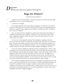 Bugs for Dinner?