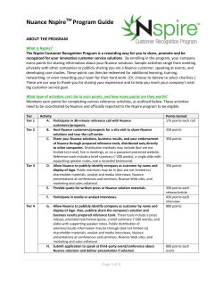 Nuance Nspire Program Guide