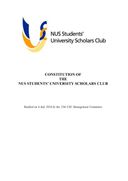 constitution of the nus students` university scholars club