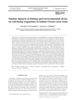 Similar impacts of fishing and environmental stress on calcifying