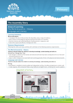 Primary - Northern Ireland Assembly Education Service