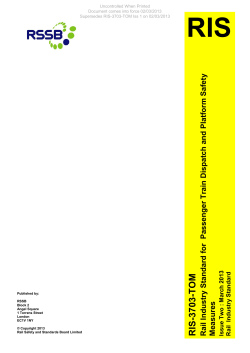 Passenger Train Dispatch and Platform Safety Measures