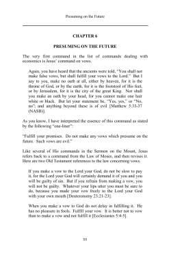 Presuming on the Future