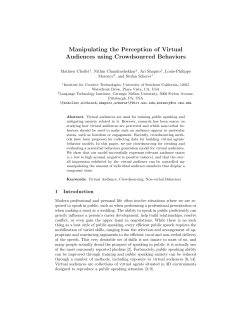 Manipulating the Perception of Virtual Audiences using