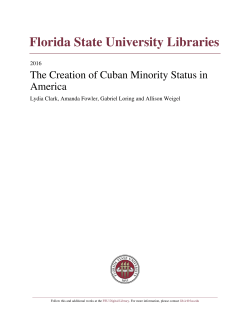 The Creation of Cuban Minority Status in America